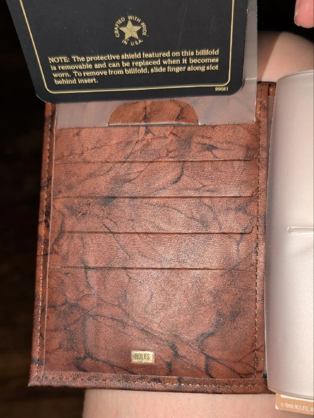 Vintage Rolfs American Classic Brown Genuine Cowhide  Leather Bi-Fold Wallet